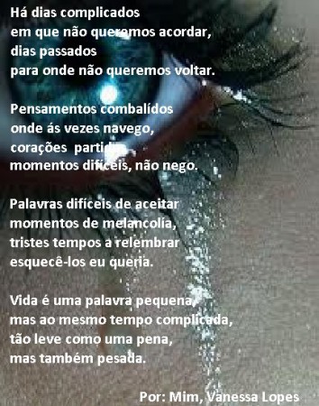 Poema: Dias comlicados